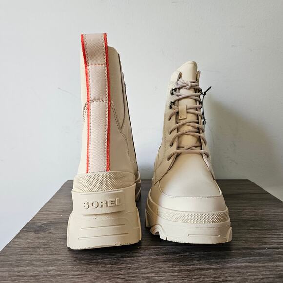 Sorel Women's Brex Lace Boot Size 9 Bleached Ceramic/Orange 1951211 NEW - Picture 8 of 10